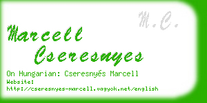 marcell cseresnyes business card