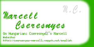 marcell cseresnyes business card